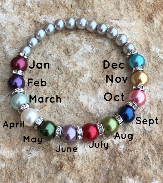 birthstone pearl bracelet