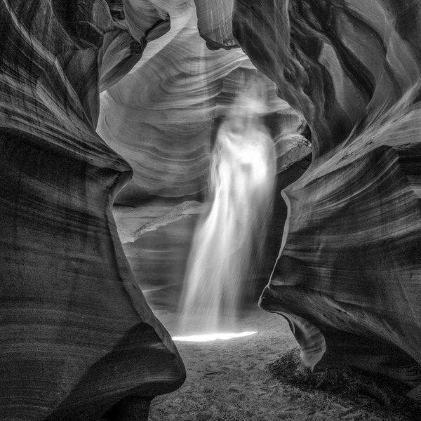 Phantom I ~ Gorgeous Antelope Canyon Photo,  Stunning Black and White Print, National Geographic Quality, Great Gift, Harv Greenberg Photos