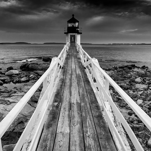 Into the Night ~ Gorgeous Marshall Point Lighthouse Photo, Stunning Maine Photo, Nat Geographic Quality, Great Gift, Harv Greenberg Photos