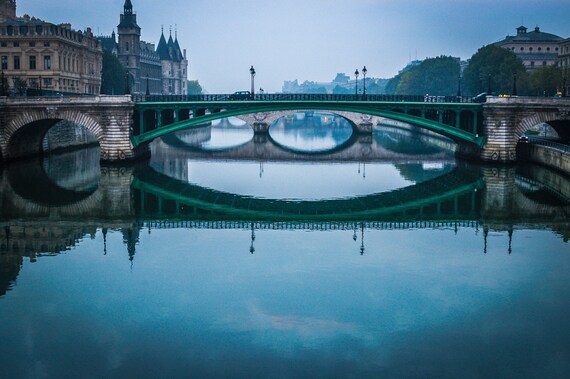 Seine River Bridge in Afternoon Light Dreamy Paris Photo Paris Fine Art Photography France Travel Print Golden Hour Paris Photo