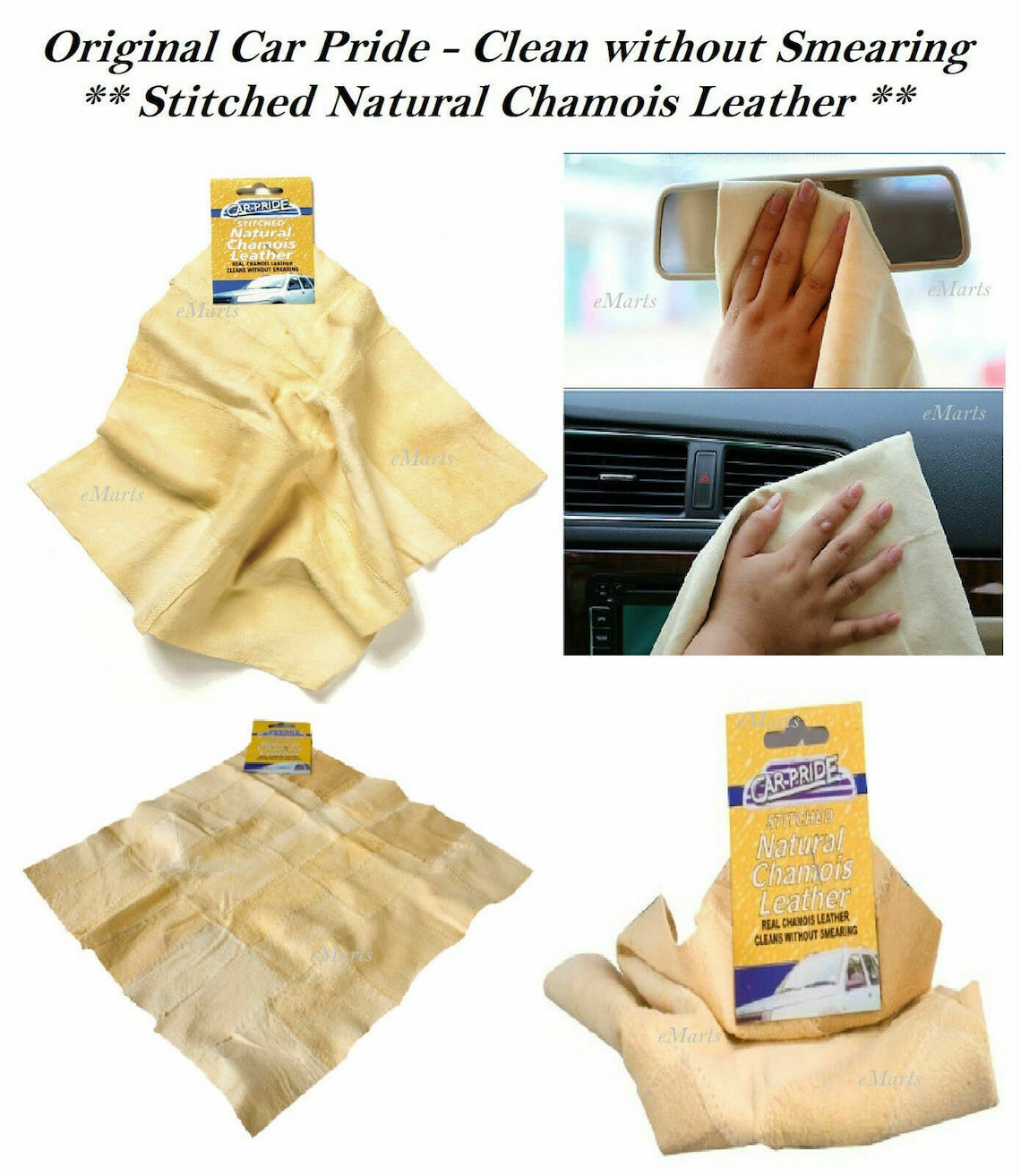 NEW NATURAL GENUINE Real Leather Car Chamois Drying Shammy Etsy