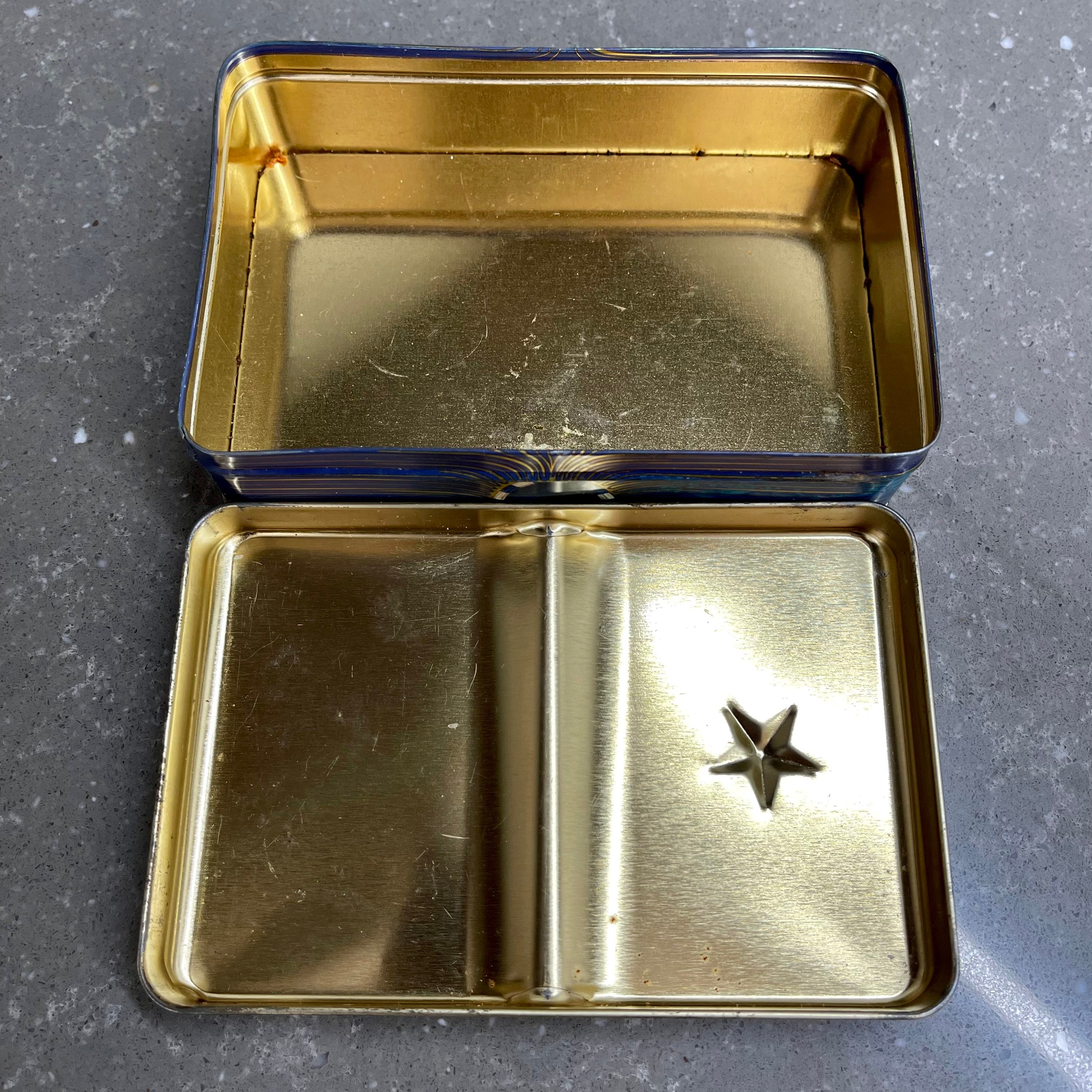 Vintage The Silver Crane Company book shaped gift tins. Etsy