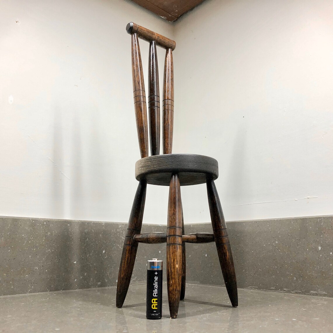 Vintage Folk Art Miniature Wooden Chair. Made From Cricket Etsy