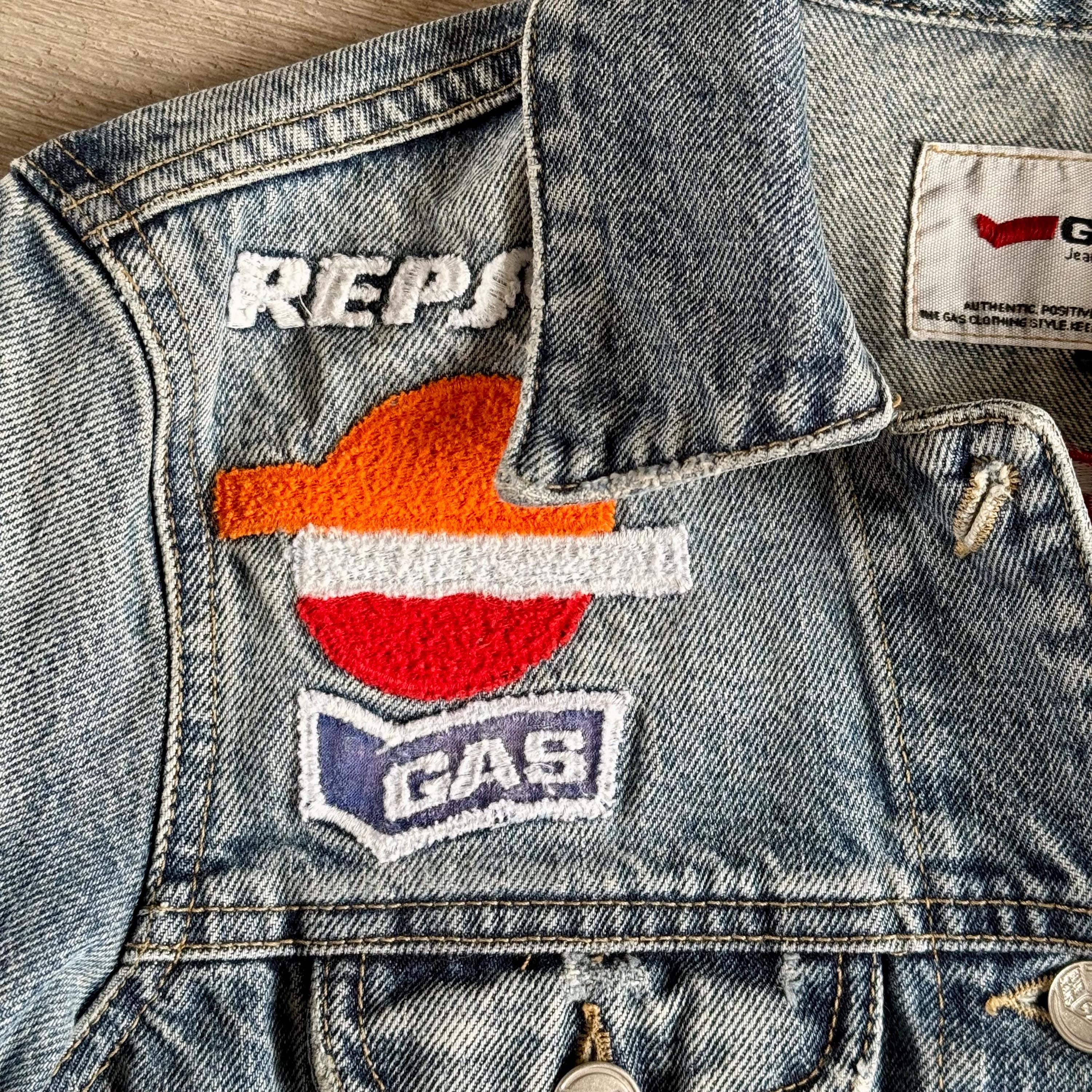 Women's Repsol Honda Gas Denim Jacket. Size Small. UK 8-10