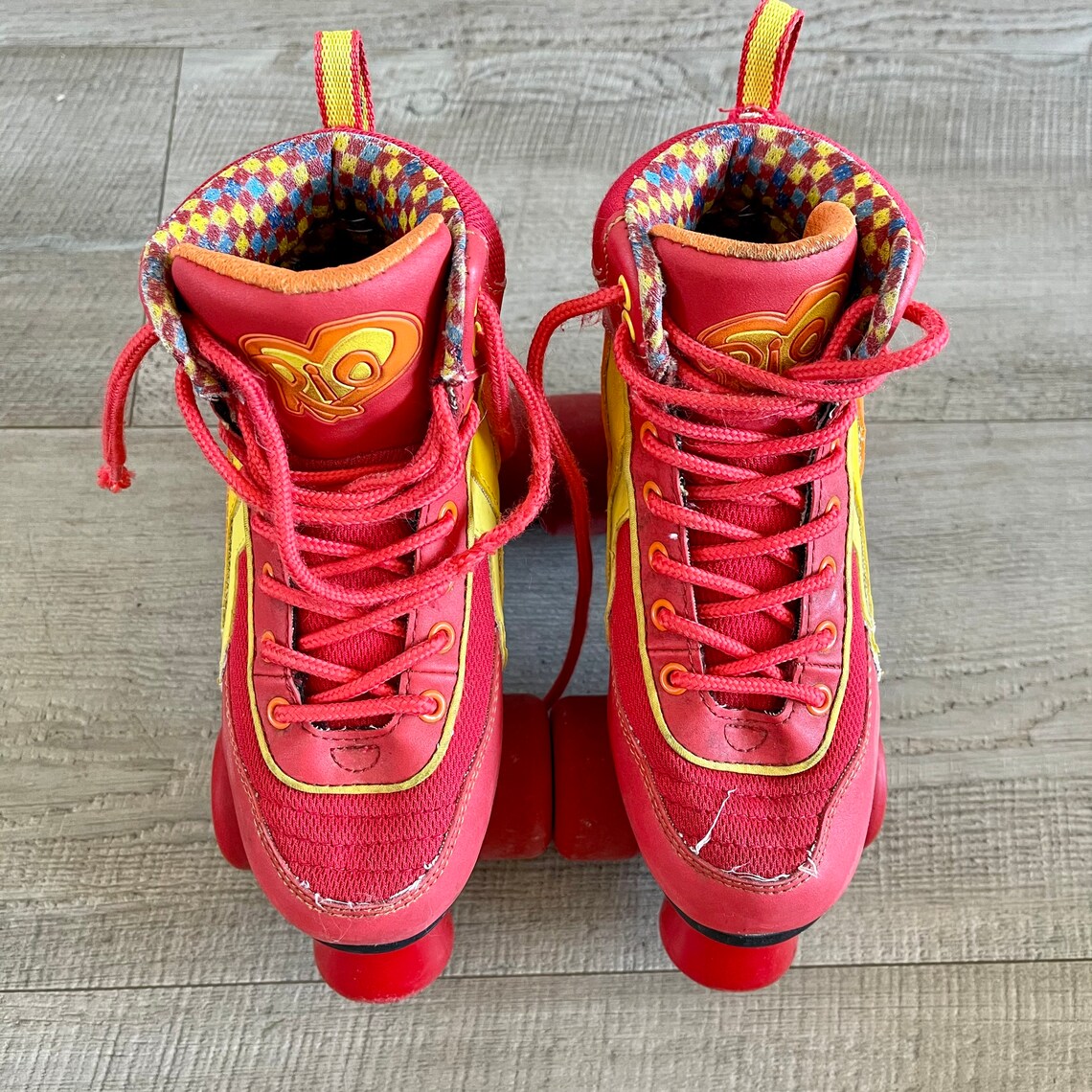 Vintage red roller boots skates. Kids UK size 13 32.5 EURO Etsy