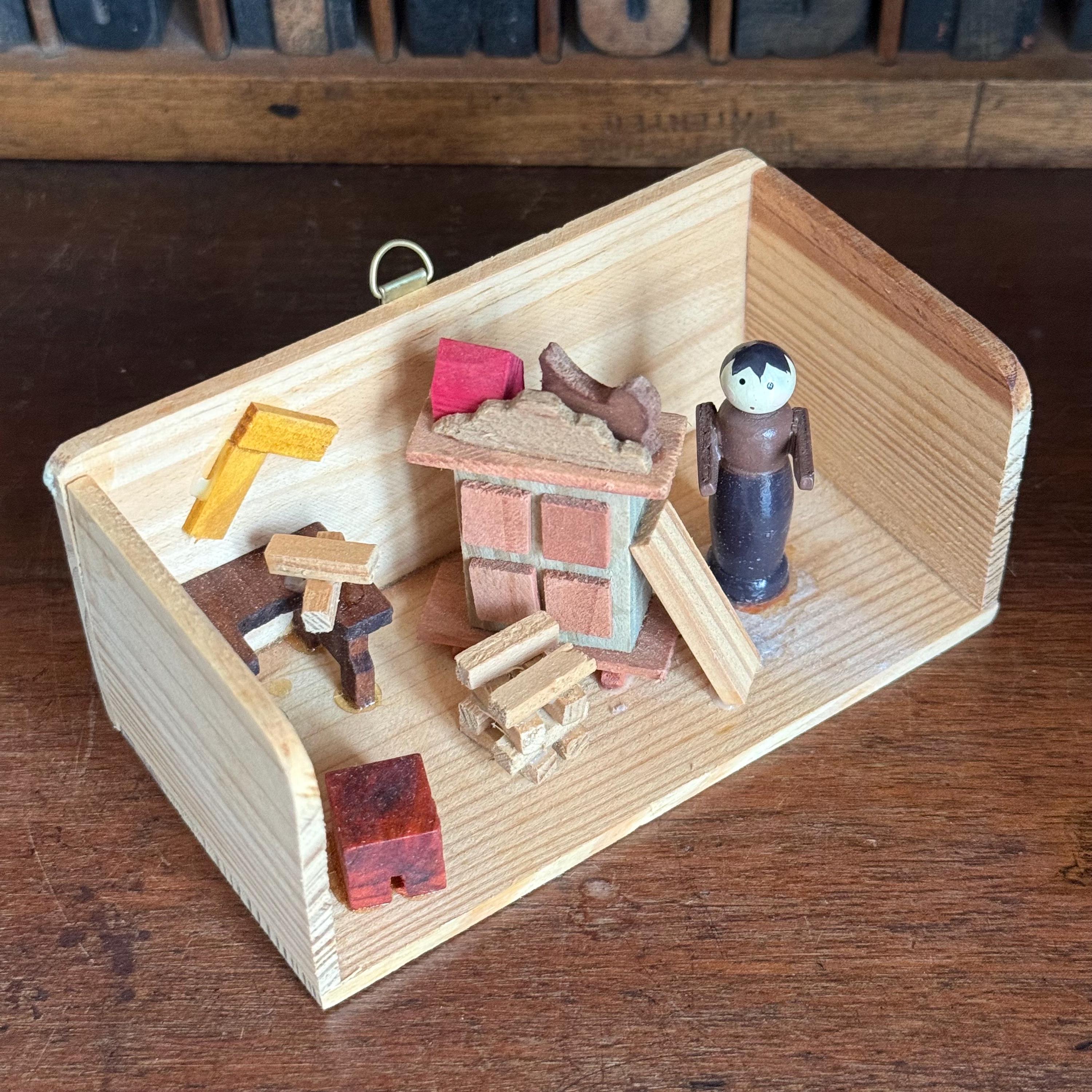 Miniature Wooden Shadow Box. Carpenter’s Workshop Diorama - Etsy