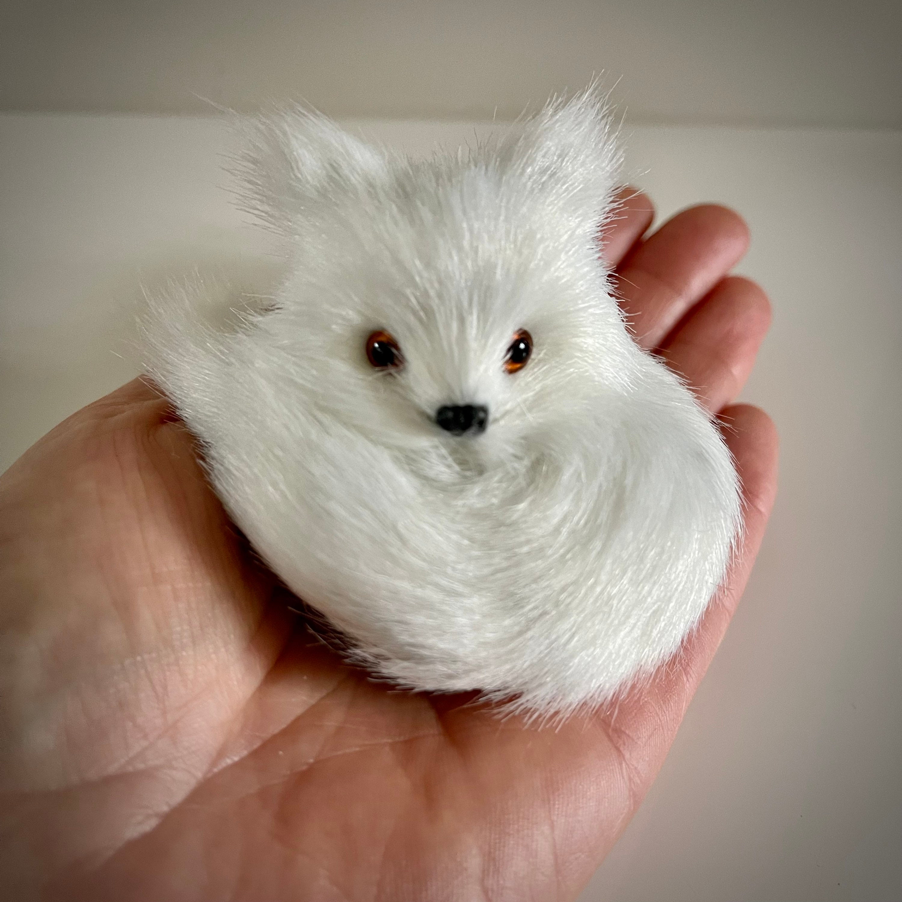 Miniature Faux Fur Snow White Fox. Three Styles - Etsy