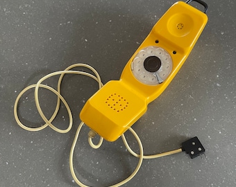 Vintage yellow BT tester telephone. Prop or display
