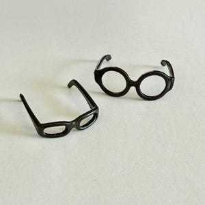 Miniature plastic framed doll, bear reading glasses for 12” doll. choose your style