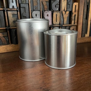 Silver Candle Tins Empty Empty Tins Candle Making Container Tins for  Candles Large Tin With Lid Large Tins Small Tins With Lids 