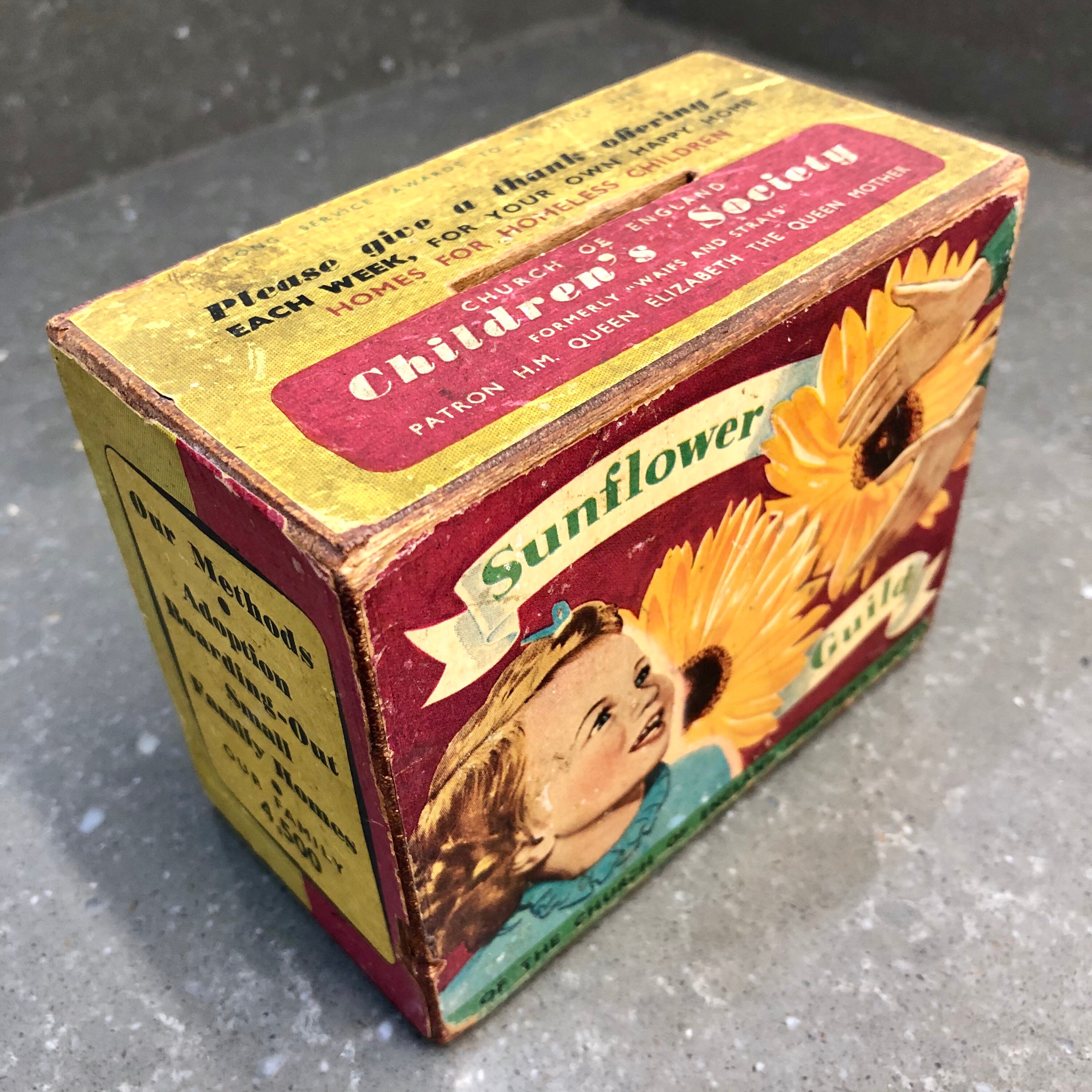 Vintage Charity Collection Box for the Sunflower Guild. Etsy