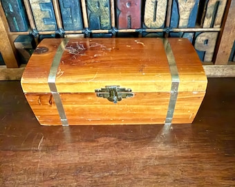 Vintage wooden treasure chest