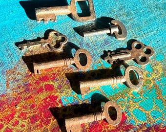 Vintage cabinet key, skeleton key. Choose your style