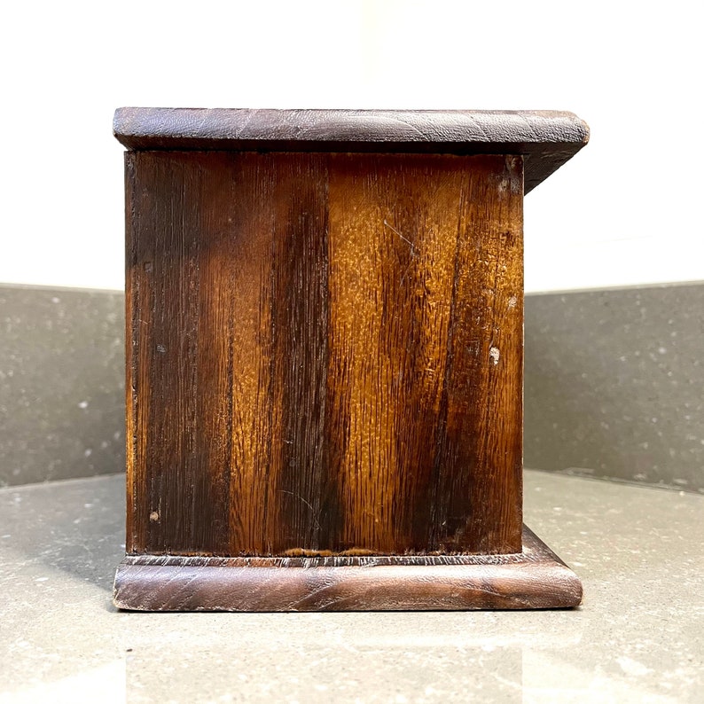 Vintage style wooden box with two drawers
