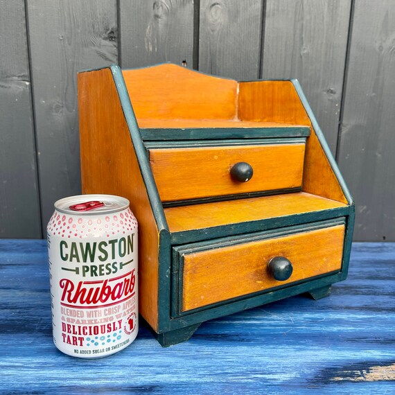 Small Handmade Wooden Tabletop Drawers Etsy