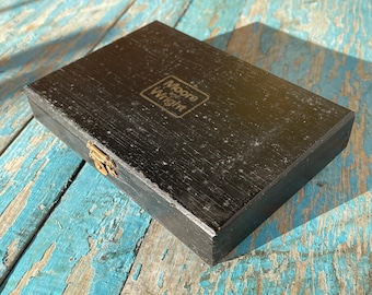 Kobalt Black & Silver Mini Metal Tin Gift Box Lunchbox Tool Box Chest