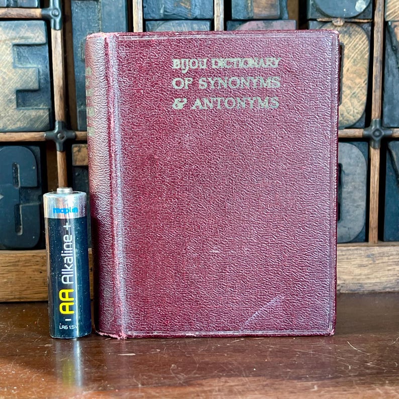 Vintage Miniature Bijou Dictionary of Synonyms & Antonyms Etsy Singapore