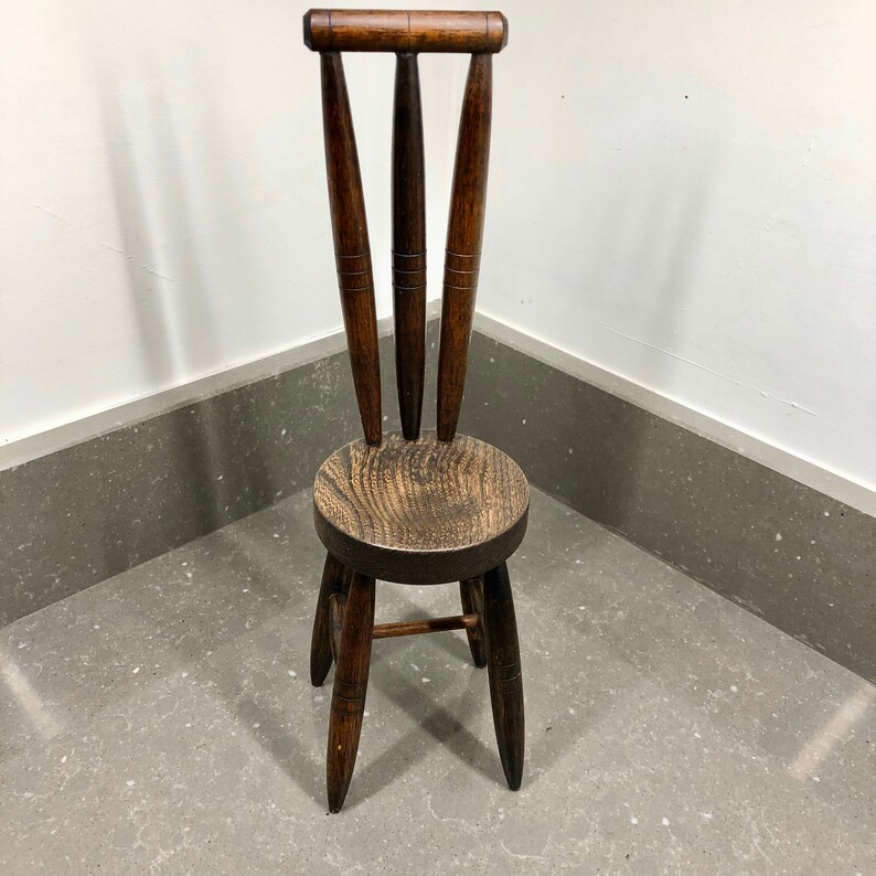 Vintage Folk Art Miniature Wooden Chair. Made From Cricket Etsy