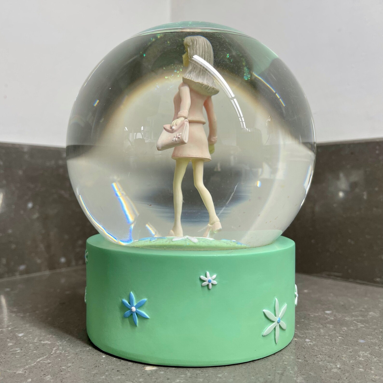 Large Vintage Barbie Sparkly Snow Globe Etsy UK