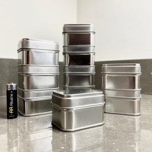 Stackable aluminium food safe  tins. 59x46x41mm. 75ml capacity. Choose your quantity