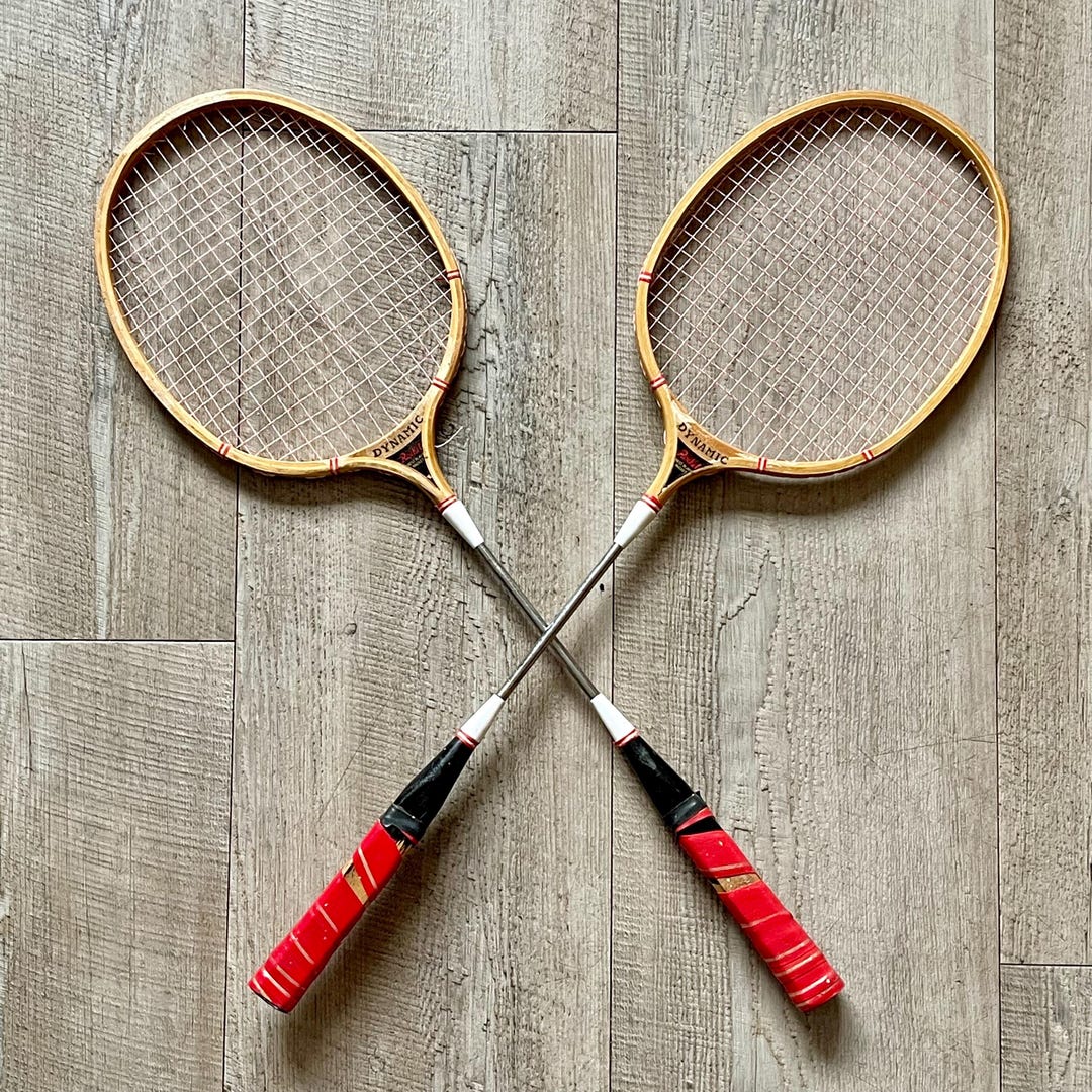 Two Vintage Wooden Dynamic Rocket Badminton Rackets - Etsy
