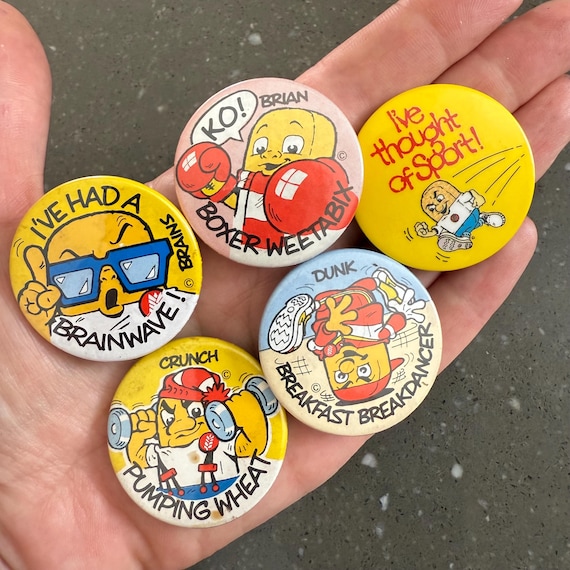 Vintage Weetabix pin badge. Choose your style