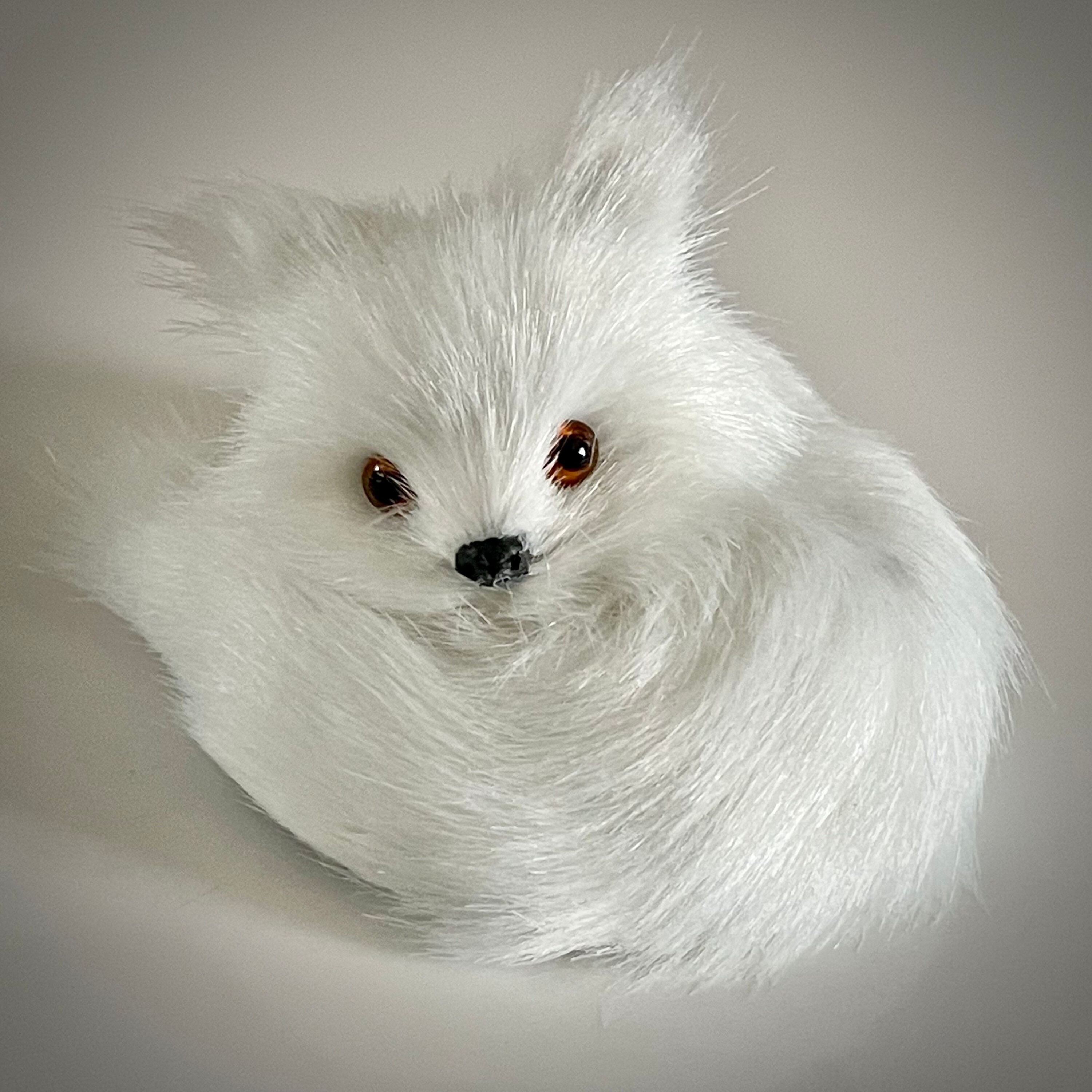 Miniature Faux Fur Snow White Fox. Three Styles - Etsy