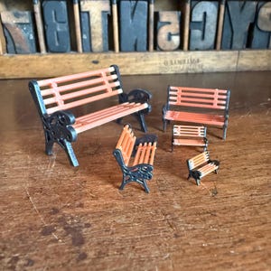 Set of 3 model benches. 1:30 / 50 / 75 / 100 / 150 scale. Choose your size