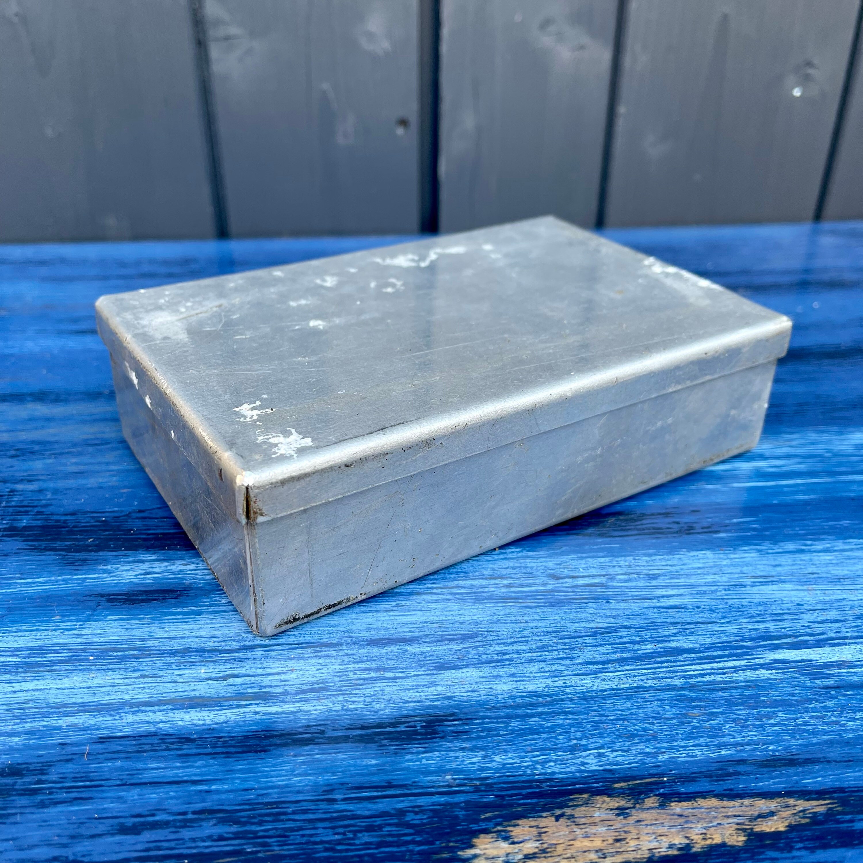 Heavy Duty Vintage Metal Box With Lift off Lid and 2 Etsy