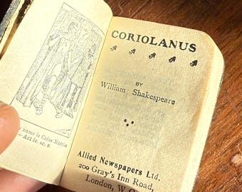 Tiny vintage book. Curio Lanus by William Shakespeare
