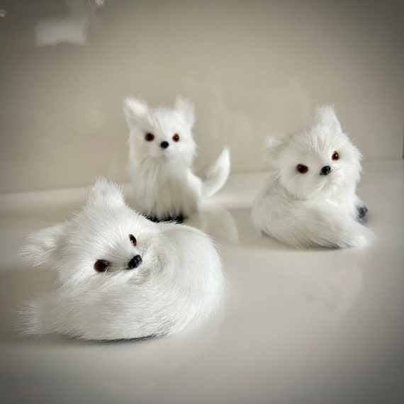 Miniature Faux Fur Snow White Fox. Three Styles - Etsy