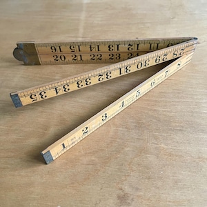 Vintage Warrented Buchsbaum Zollstock aus Holz. 3’, 36’’. Hergestellt in Holland