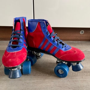 Botas de rodillo rojas vintage patines. Niños Reino Unido | Etsy España