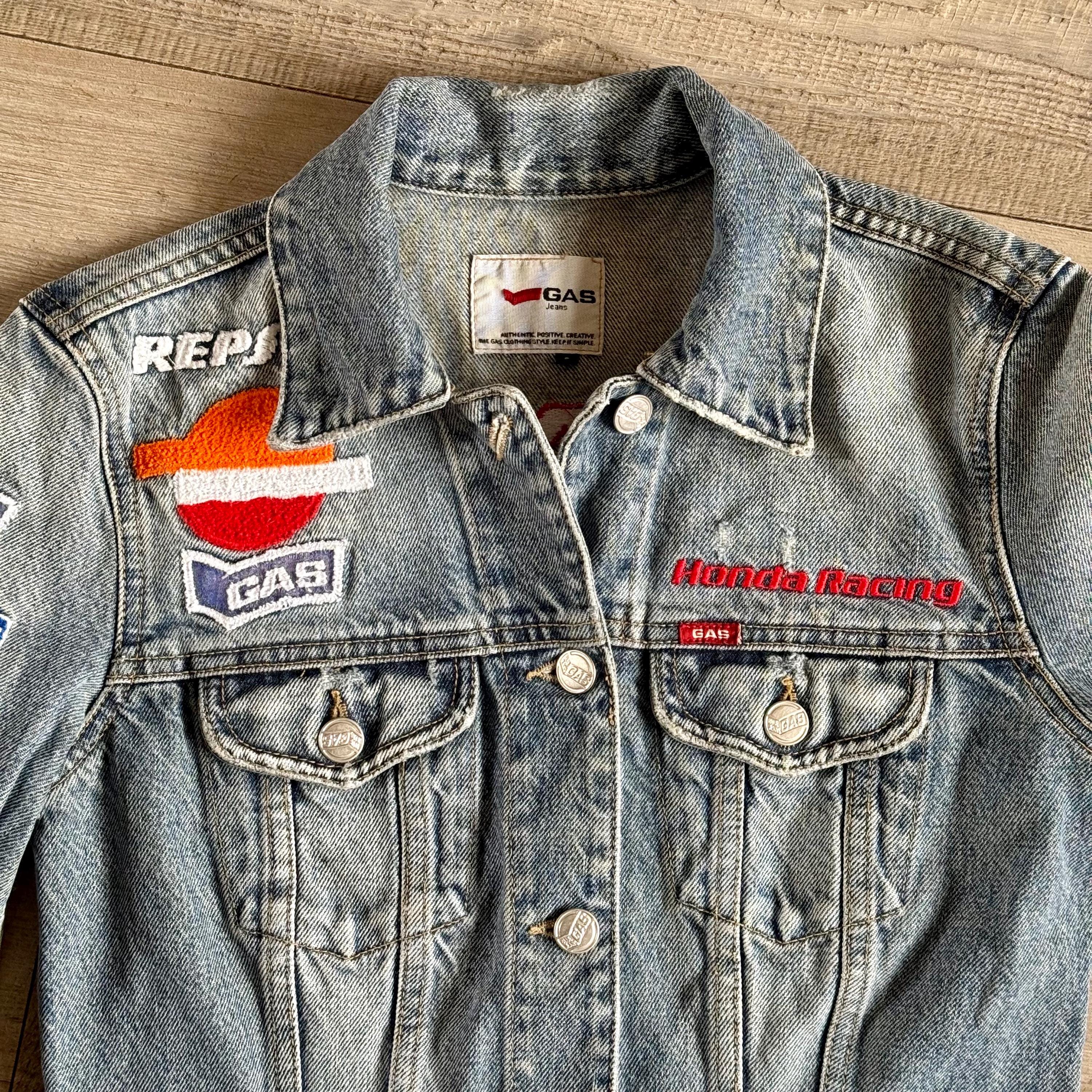 Women's Repsol Honda Gas Denim Jacket. Size Small. UK 8-10