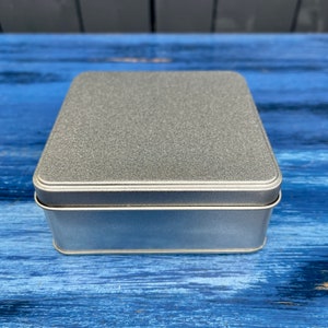 Food Safe Square Tin With Slip Lid - Stepped for Stacking. 127 X 52mm ...