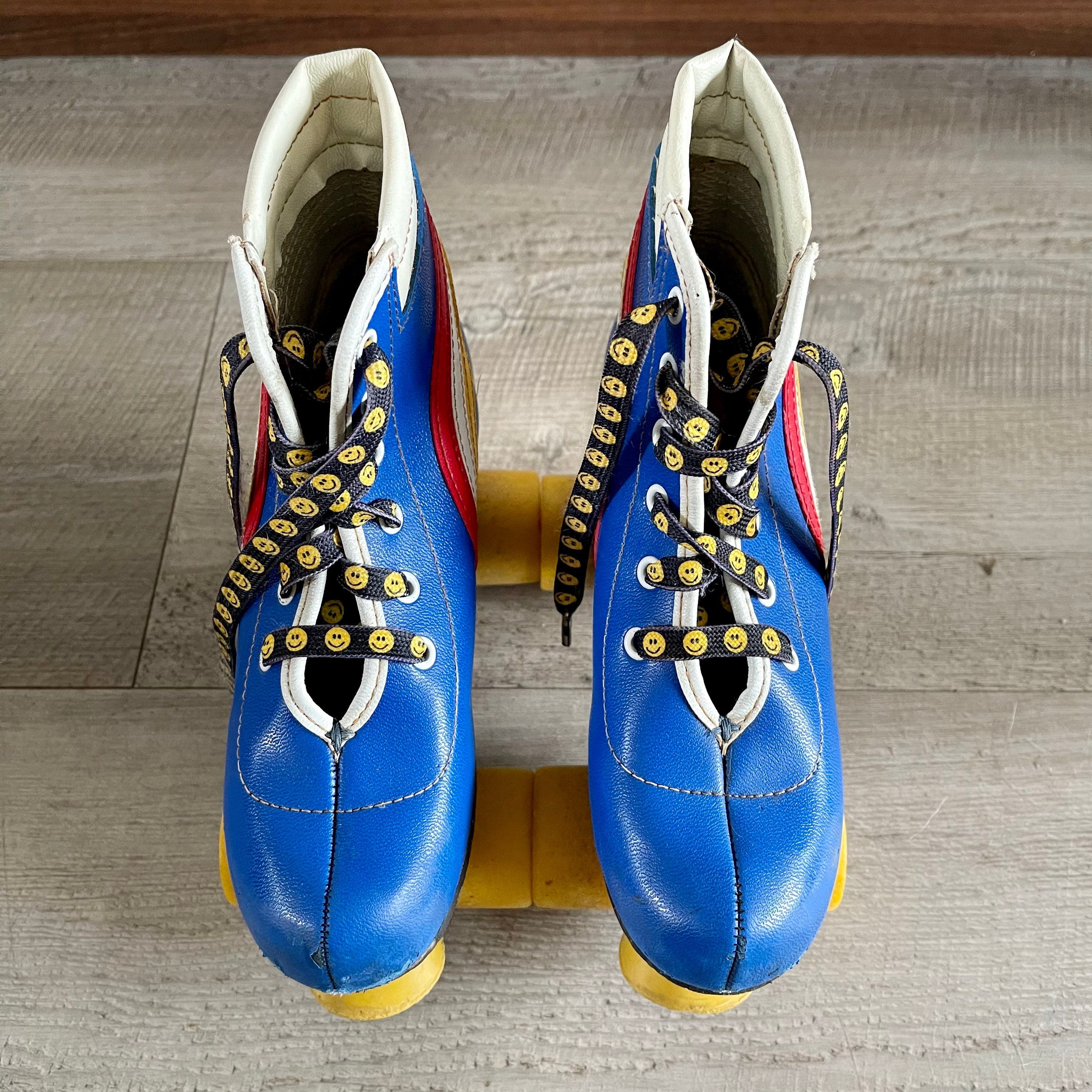 Vintage blue roller boots skates. Kids UK size 13 32.5 EURO | Etsy