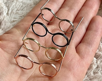 Miniature Wire Doll Glasses: Barbie Size, Four Colors