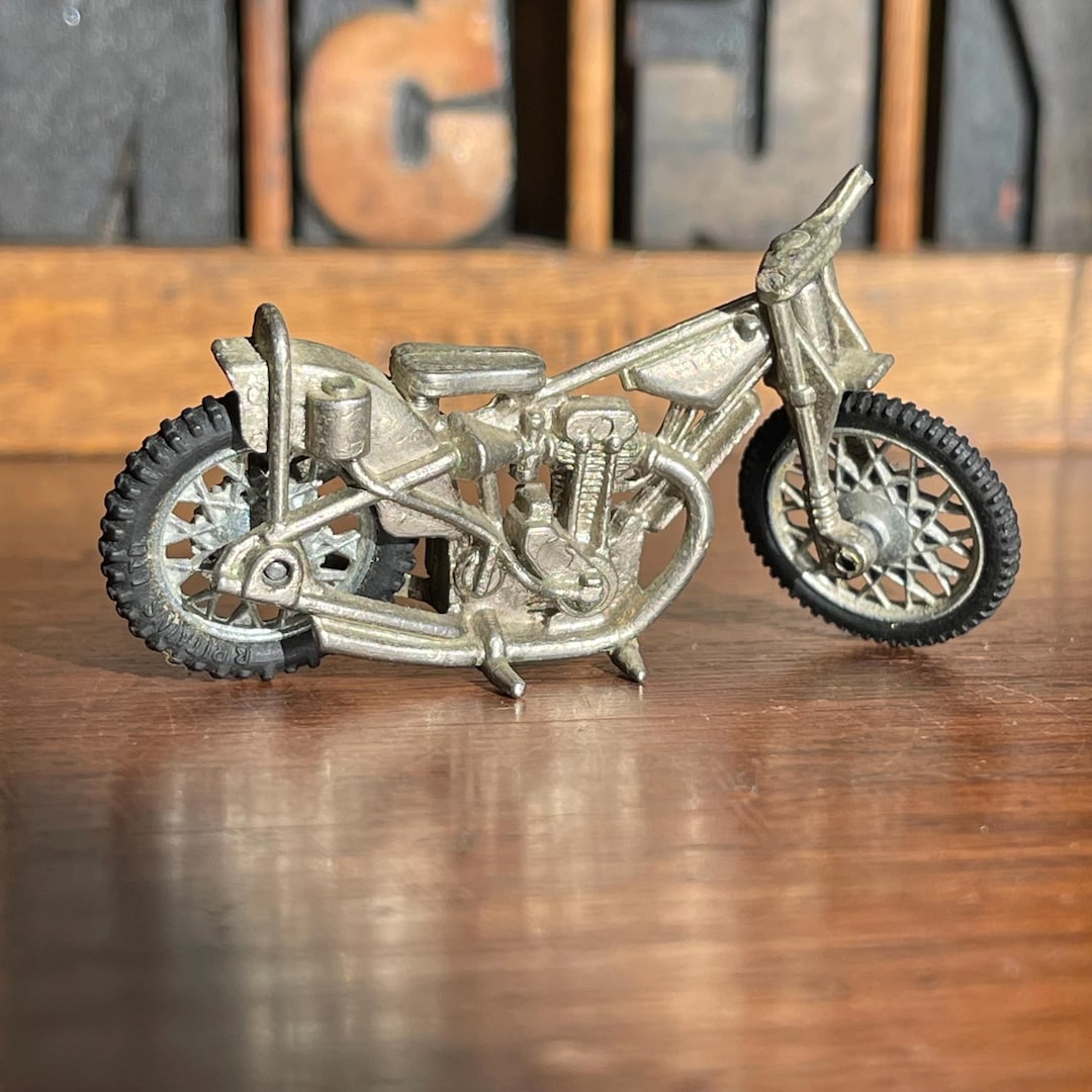 Vintage Miniature Diecast Motorcycle - Etsy