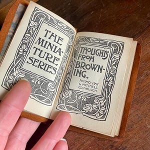 Vintage miniature book. Thoughts from Browning, Robert Browning