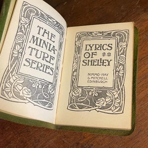 Vintage miniature book. Lyrics of Shelley, c1900