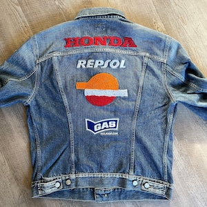Men's Repsol Honda Gas Denim Jacket. Size XXL - Etsy