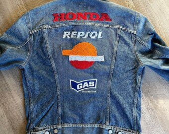Mens Repsol Honda Gas Denim Jacket 