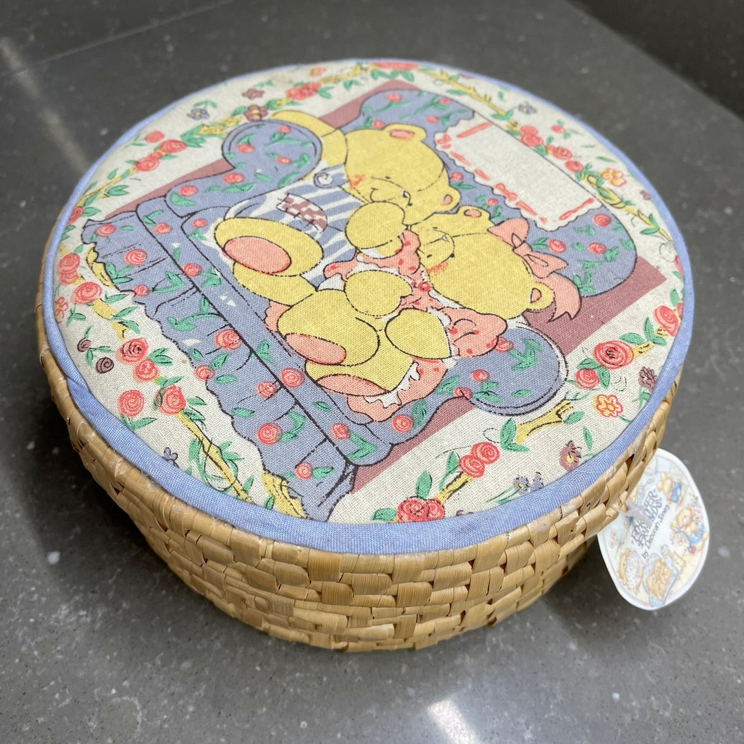 Vintage Forever Friends Sewing Basket With Padded Textile Lid - Etsy UK