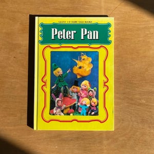 Libro gigante de cuentos de hadas en 3D de Peter Pan, vintage, con cubierta lenticular