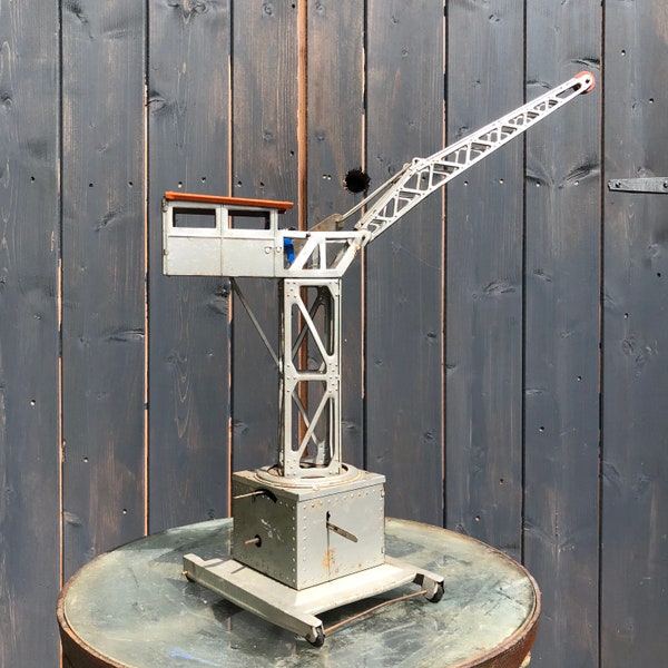 Large vintage Tinplate crane by Joustra.