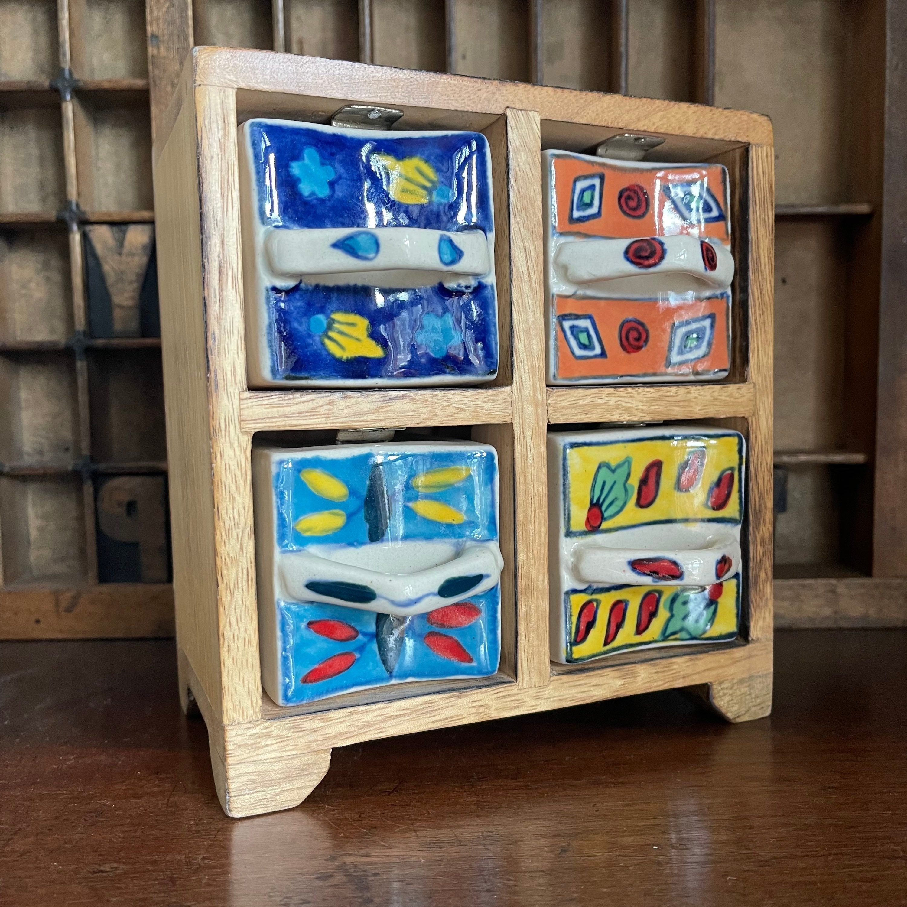 Ceramic spice chest sale