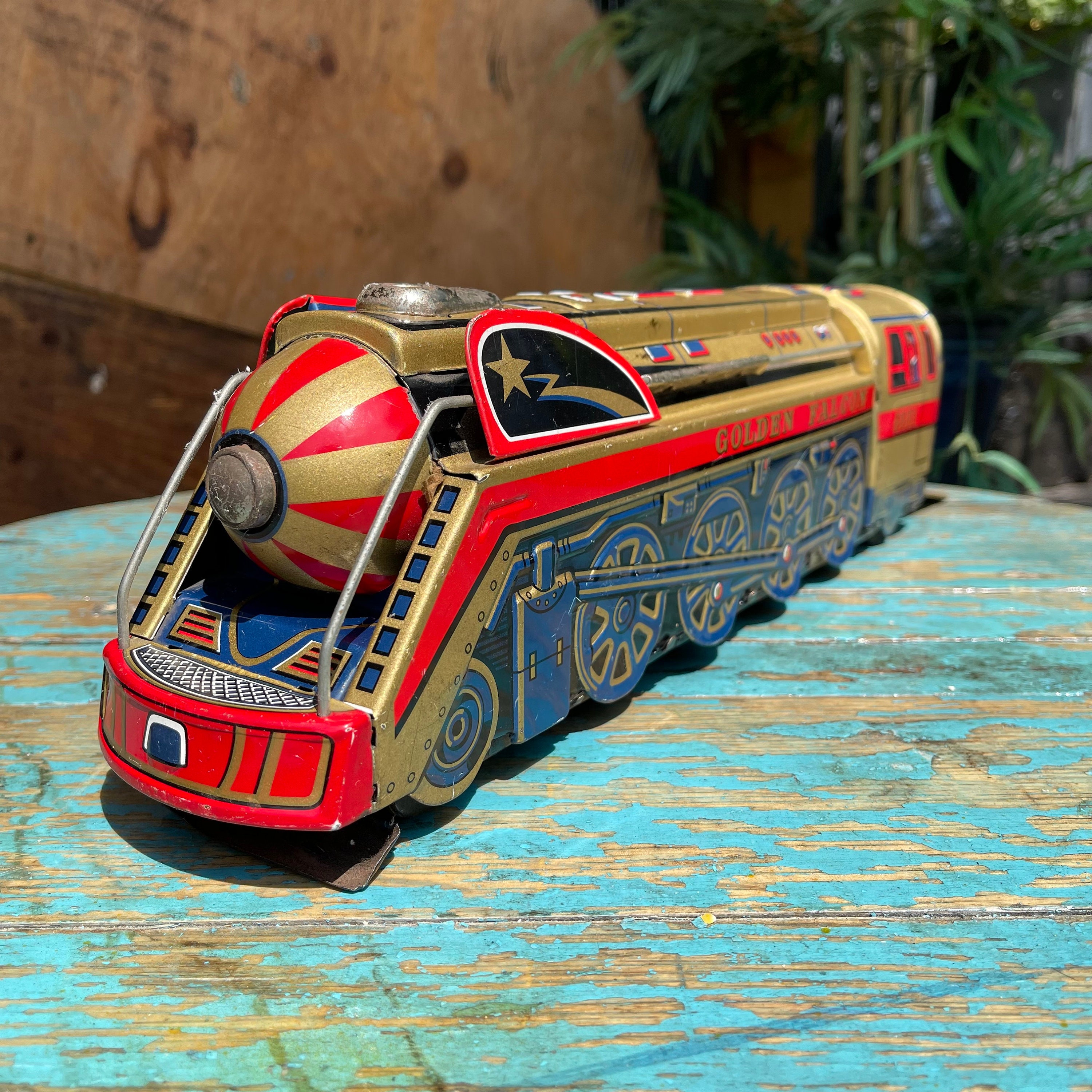Vintage Tinplate Train. the Golden Falcon, Japan. - Etsy