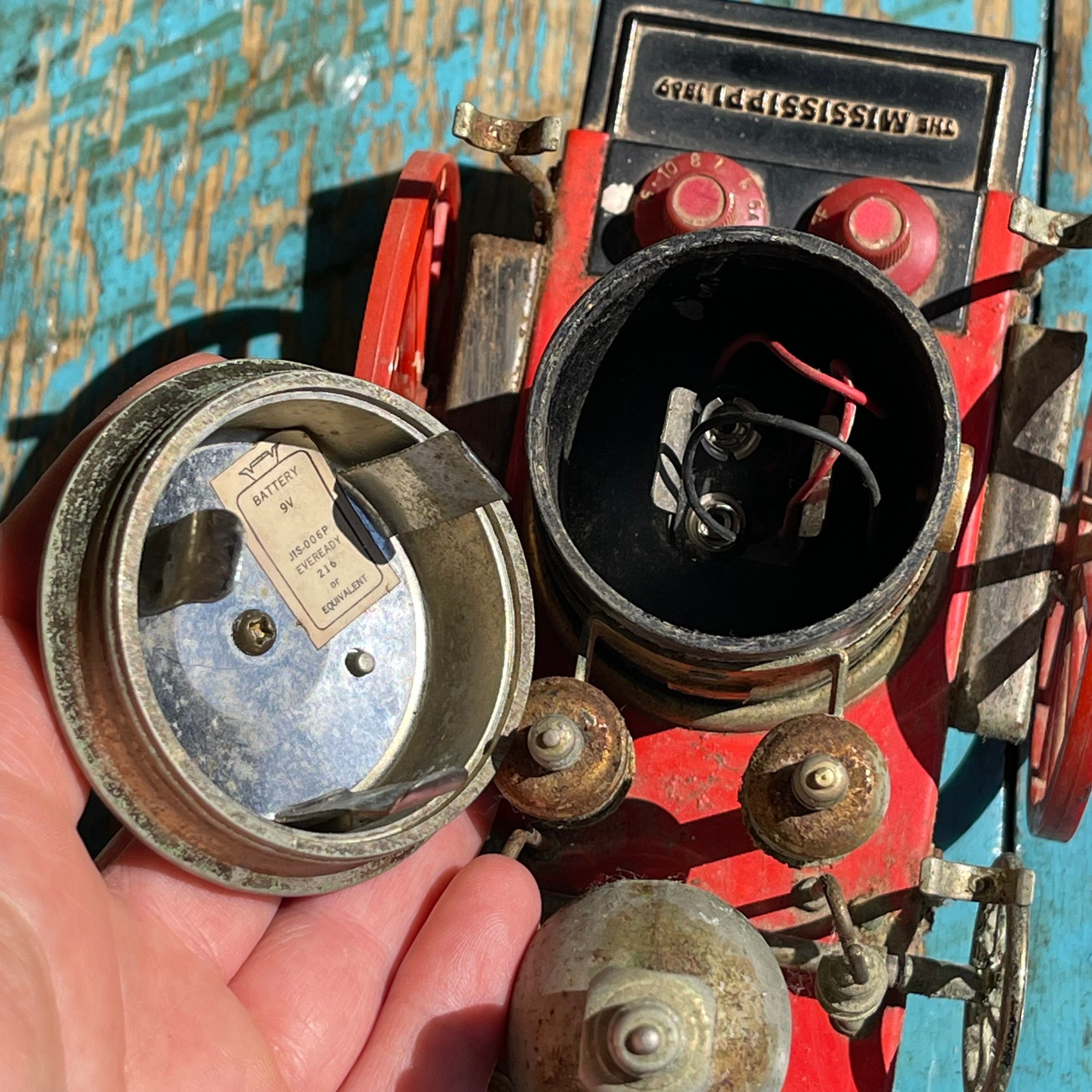 Vintage 1869 Red Steam Fire Engine AM Radio The Mississippi