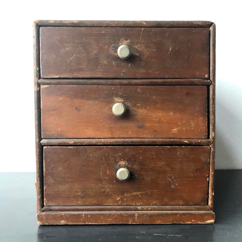 Vintage wooden workshop drawers. Needs restoration or | Etsy