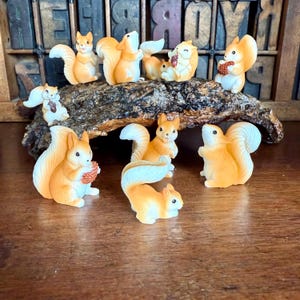 Miniature resin red squirrel figure. Choose your style and size